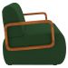 Poltrona Decorativa Orgânica para Sala Kit 2 Belarus Z08 Veludo Verde Musgo - Mpozenato