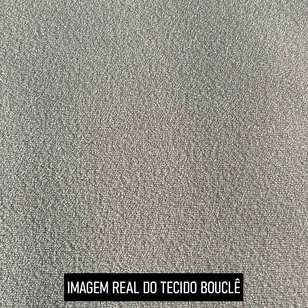 Poltrona Decorativa Redonda Giratória com Almofadas Saphire M22 Boucle Cru - Mpozenato