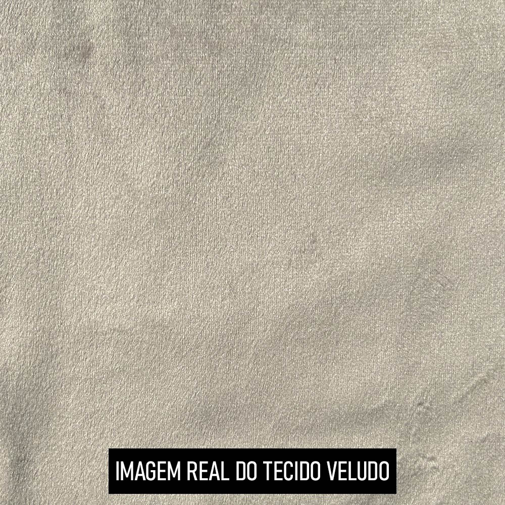 Poltrona Decorativa Redonda Giratória com Almofadas Saphire M22 Veludo Bege - Mpozenato