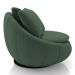 Poltrona Decorativa Redonda Giratória com Almofadas Saphire M22 Veludo Verde - Mpozenato