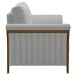 Poltrona Decorativa Sala de Estar 102cm Pés Madeira Roya M22 Linho Cinza - Mpozenato