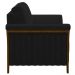 Poltrona Decorativa Sala de Estar 102cm Pés Madeira Roya M22 Veludo Preto - Mpozenato