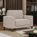 Poltrona Decorativa Sala de Estar Kit 02 Zaire M22 Linho Areia - Mpozenato