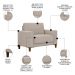 Poltrona Decorativa Sala de Estar Kit 02 Zaire M22 Linho Areia - Mpozenato