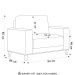 Poltrona Decorativa Sala de Estar Kit 02 Zaire M22 Linho Areia - Mpozenato