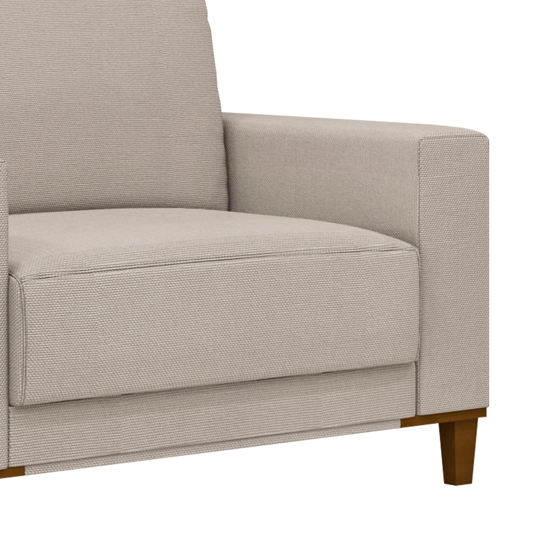 Poltrona Decorativa Sala de Estar Kit 02 Zaire M22 Linho Areia - Mpozenato