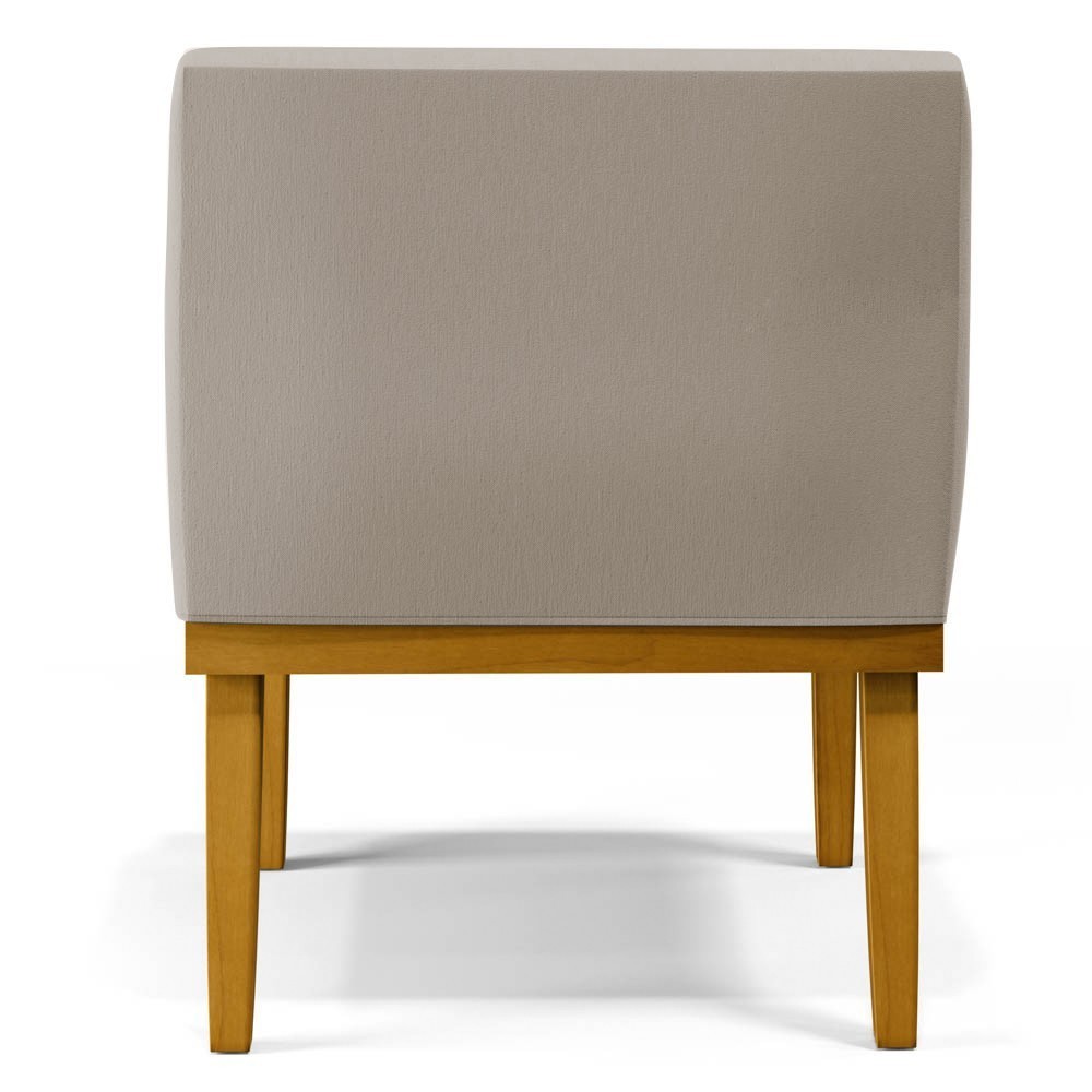 Poltrona Decorativa Sala de Estar e Recepção Vitória W01 Linho Bege - Mpozenato