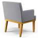 Poltrona Decorativa Sala de Estar e Recepção Vitória W01 Linho Cinza - Mpozenato