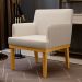 Poltrona Decorativa Sala de Estar e Recepção Vitória W01 Linho Cru - Mpozenato