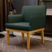 Poltrona Decorativa Sala de Estar e Recepção Vitória W01 Linho Verde - Mpozenato