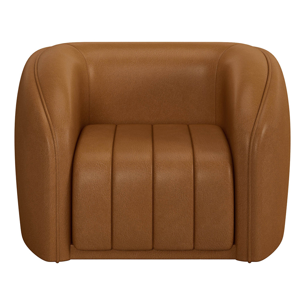 Poltrona Decorativa para Sala 112cm Meris M22 Sintético Caramelo - Mpozenato
