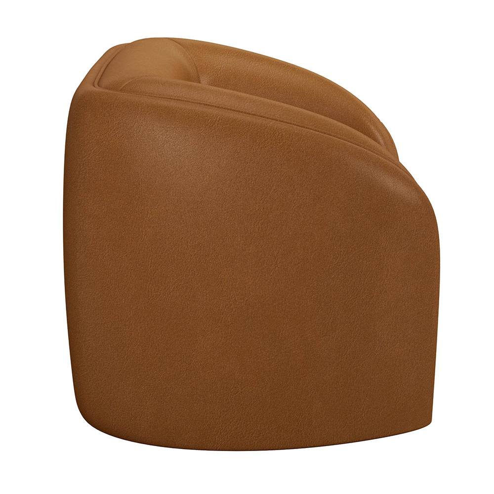 Poltrona Decorativa para Sala 112cm Meris M22 Sintético Caramelo - Mpozenato
