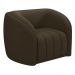 Poltrona Decorativa para Sala 112cm Meris M22 Veludo Marrom - Mpozenato