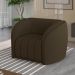 Poltrona Decorativa para Sala 112cm Meris M22 Veludo Marrom - Mpozenato
