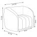 Poltrona Decorativa para Sala 112cm Meris M22 Veludo Marrom - Mpozenato