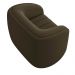 Poltrona Decorativa para Sala 112cm Meris M22 Veludo Marrom - Mpozenato