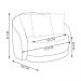 Poltrona Decorativa para Sala 122cm Pés Madeira Kaly M22 Sintético Caramelo - Mpozenato