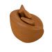 Poltrona Decorativa para Sala 122cm Pés Madeira Kaly M22 Sintético Caramelo - Mpozenato