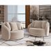 Poltrona Decorativa para Sala 122cm Pés Madeira Kaly M22 Veludo Bege - Mpozenato