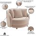 Poltrona Decorativa para Sala 122cm Pés Madeira Kaly M22 Veludo Bege - Mpozenato