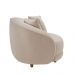 Poltrona Decorativa para Sala 122cm Pés Madeira Kaly M22 Veludo Bege - Mpozenato