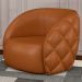 Poltrona Decorativa para Sala 90cm Tressê Zion M22 Sintético Caramelo - Mpozenato