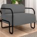 Poltrona Decorativa para Sala Industrial Kira Z08 Boucle Cinza - Mpozenato