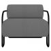 Poltrona Decorativa para Sala Industrial Kira Z08 Boucle Cinza - Mpozenato
