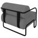 Poltrona Decorativa para Sala Industrial Kira Z08 Boucle Cinza - Mpozenato