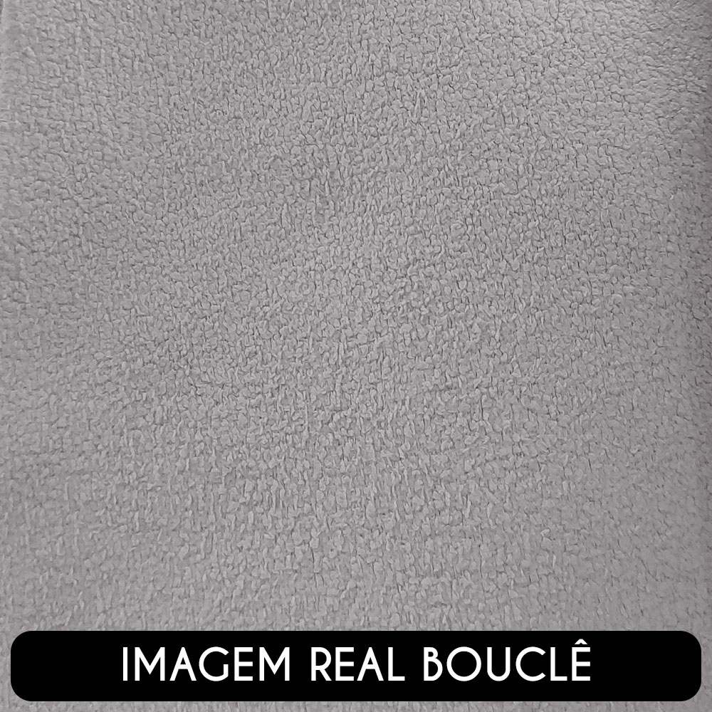 Poltrona Decorativa para Sala Industrial Kira Z08 Boucle Creme - Mpozenato