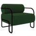 Poltrona Decorativa para Sala Industrial Kira Z08 Veludo Verde Musgo - Mpozenato