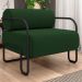 Poltrona Decorativa para Sala Industrial Kira Z08 Veludo Verde Musgo - Mpozenato