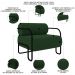Poltrona Decorativa para Sala Industrial Kira Z08 Veludo Verde Musgo - Mpozenato