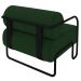 Poltrona Decorativa para Sala Industrial Kira Z08 Veludo Verde Musgo - Mpozenato