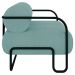 Poltrona Decorativa para Sala Industrial Kit 2 Kira Z08 Boucle Azul - Mpozenato