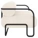 Poltrona Decorativa para Sala Industrial Kit 2 Kira Z08 Boucle Bege - Mpozenato