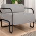 Poltrona Decorativa para Sala Industrial Kit 2 Kira Z08 Boucle Creme - Mpozenato