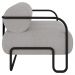 Poltrona Decorativa para Sala Industrial Kit 2 Kira Z08 Boucle Creme - Mpozenato