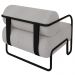 Poltrona Decorativa para Sala Industrial Kit 2 Kira Z08 Boucle Creme - Mpozenato