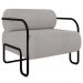 Poltrona Decorativa para Sala Industrial Kit 2 Kira Z08 Boucle Creme - Mpozenato