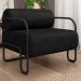 Poltrona Decorativa para Sala Industrial Kit 2 Kira Z08 Sintético Preto - Mpozenato