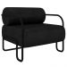 Poltrona Decorativa para Sala Industrial Kit 2 Kira Z08 Sintético Preto - Mpozenato
