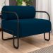 Poltrona Decorativa para Sala Industrial Kit 2 Kira Z08 Veludo Azul - Mpozenato