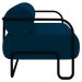 Poltrona Decorativa para Sala Industrial Kit 2 Kira Z08 Veludo Azul - Mpozenato
