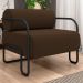Poltrona Decorativa para Sala Industrial Kit 2 Kira Z08 Veludo Marrom - Mpozenato