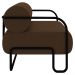 Poltrona Decorativa para Sala Industrial Kit 2 Kira Z08 Veludo Marrom - Mpozenato