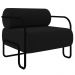 Poltrona Decorativa para Sala Industrial Kit 2 Kira Z08 Veludo Preto - Mpozenato