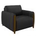 Poltrona Decorativa para Sala de Estar 98cm Amaranto M22 PU Preto - Mpozenato
