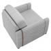 Poltrona Decorativa para Sala de Estar 98cm Amaranto M22 Veludo Cinza - Mpozenato