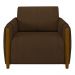 Poltrona Decorativa para Sala de Estar 98cm Amaranto M22 Veludo Marrom - Mpozenato